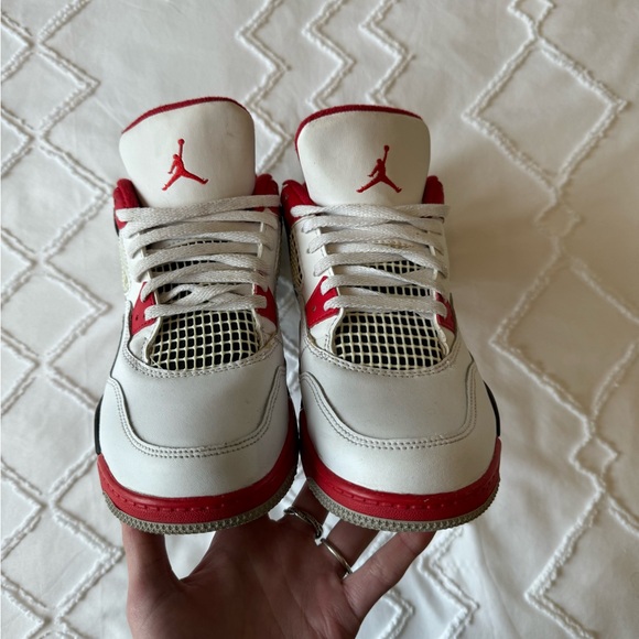 Fire Red Jordan 4’s - Picture 2 of 4